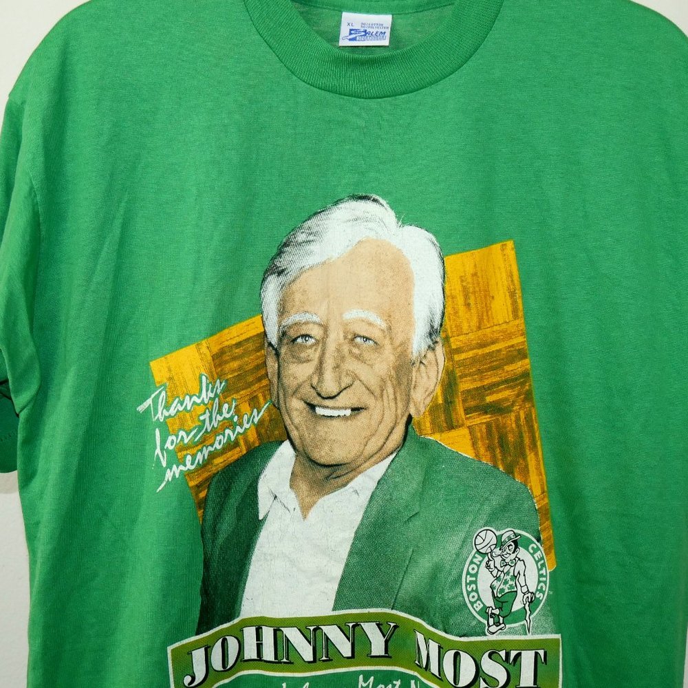 Vintage 1990 Johnny Most Boston Celtics T-Shirt